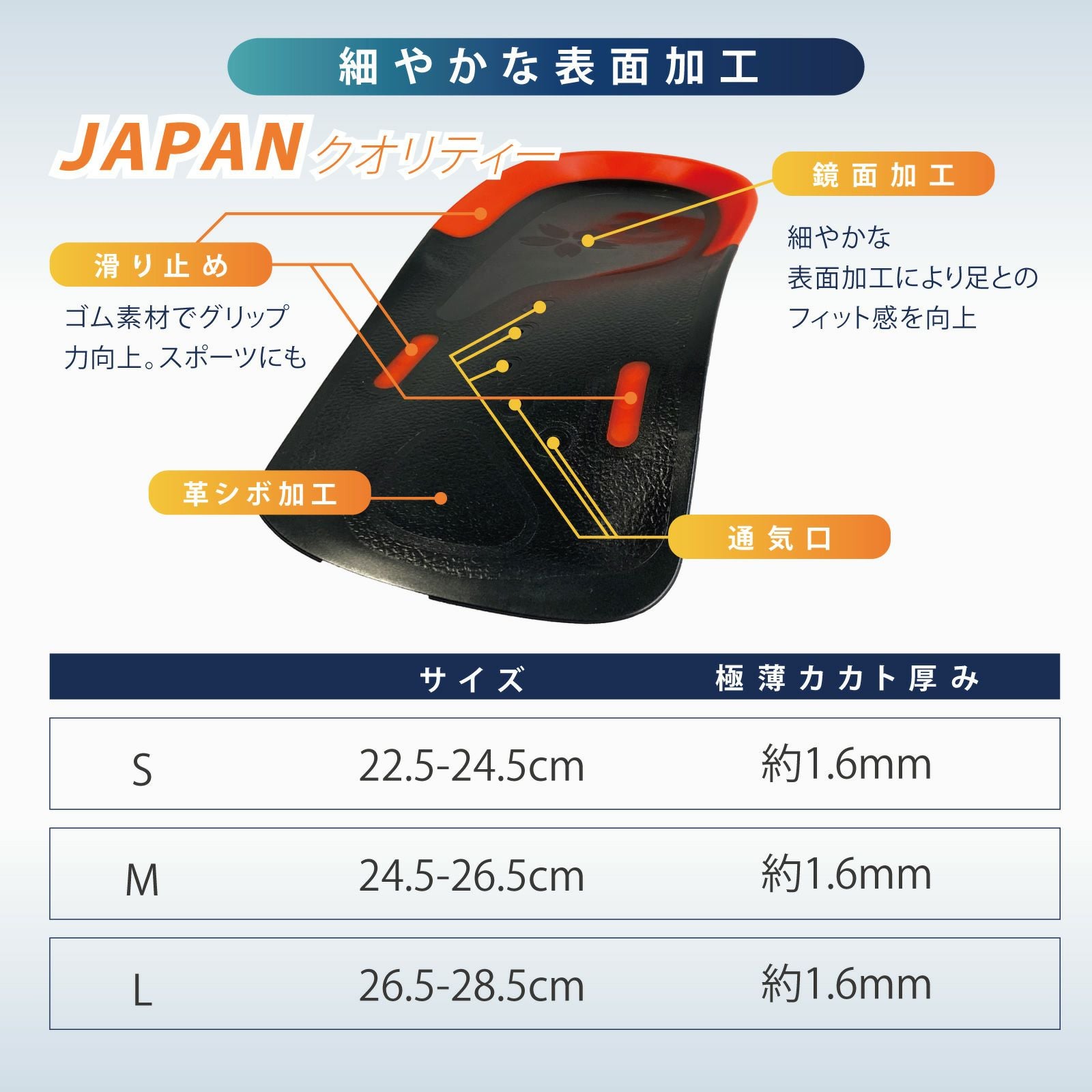 ハーフインソール 日常生活用｜アシマル デイリーハーフプレミアム